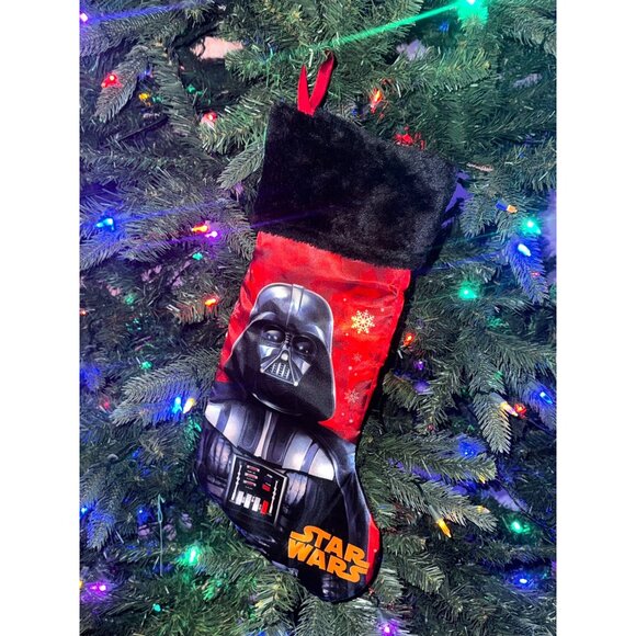 Star Wars Darth Vader Christmas Stocking Black Plush Cuff - Picture 1 of 9